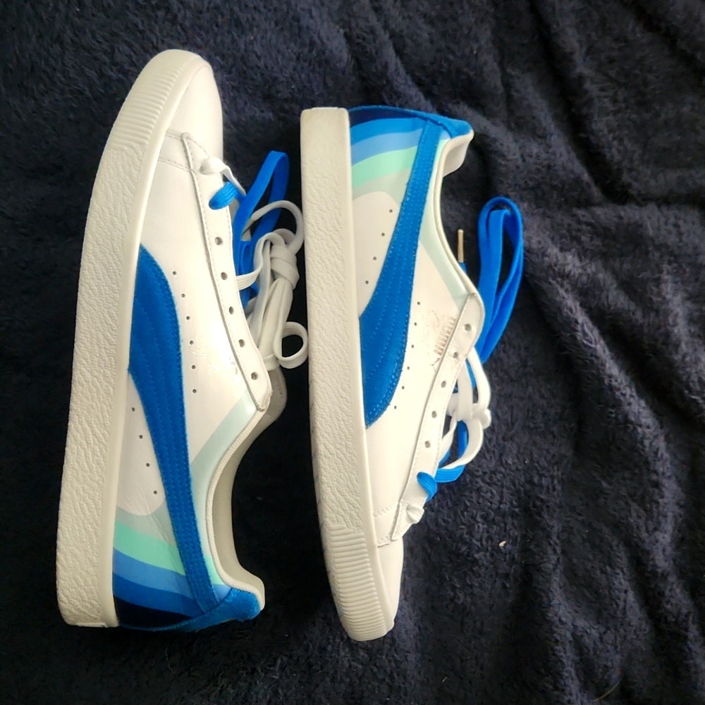 Puma Clyde Dolphin white and blue